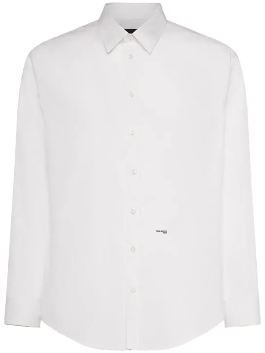 Dsquared2   Cotton poplin logo shirt 
