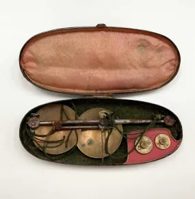 Early Nineteenth Century Pocket Scale Set in Toleware Case