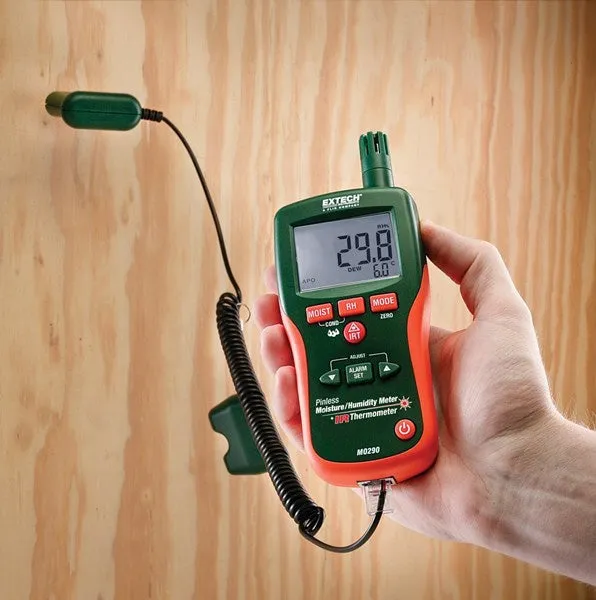 Extech MO290 Pinless Moisture Psychrometer   IR