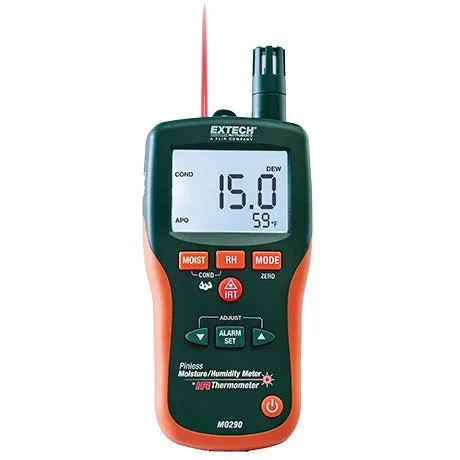 Extech MO290 Pinless Moisture Psychrometer   IR