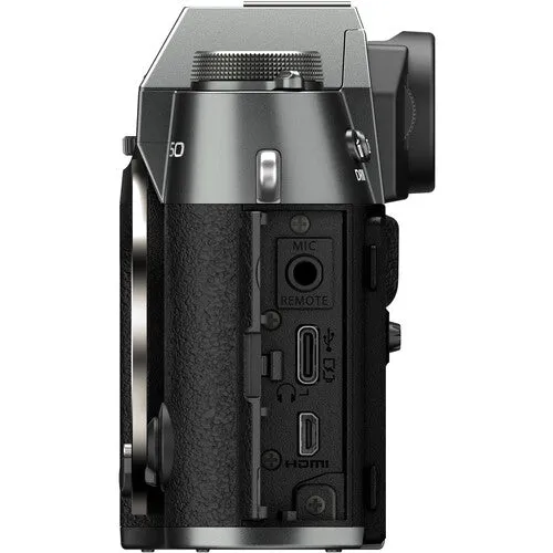FUJIFILM X-T50, CHARCOAL SILVER with XC15- 45mmF3.5-5.6 OIS PZ Lens Kit
