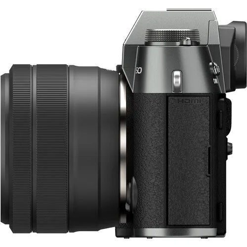 FUJIFILM X-T50, CHARCOAL SILVER with XC15- 45mmF3.5-5.6 OIS PZ Lens Kit