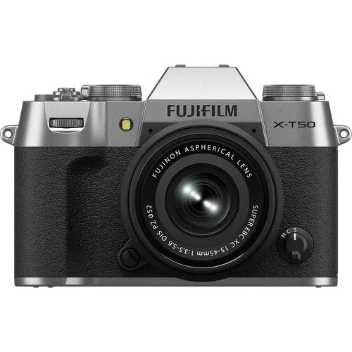 FUJIFILM X-T50, SILVER with XC15-45mmF3.5-5.6 OIS PZ Lens Kit
