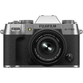 FUJIFILM X-T50, SILVER with XC15-45mmF3.5-5.6 OIS PZ Lens Kit