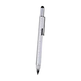 Full Metal Body 6-in-1 Multi-Function Tool Silver Engineers Pen