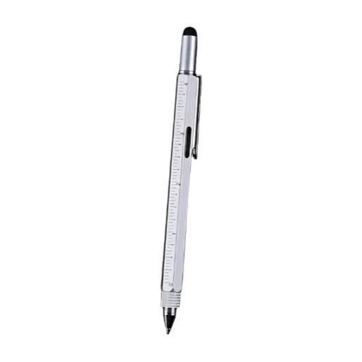 Full Metal Body 6-in-1 Multi-Function Tool Silver Engineers Pen