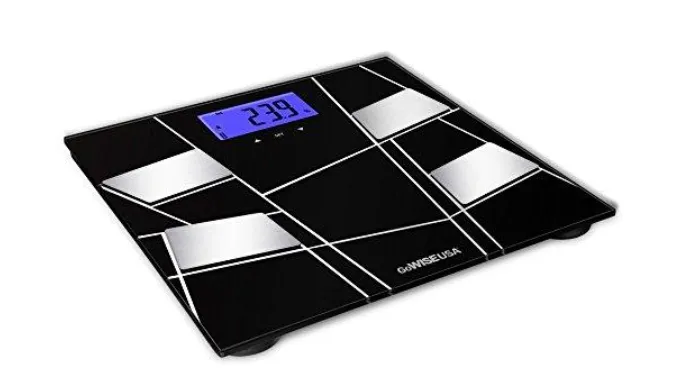 Geo Modern Body Fat Scale - Measures Body Fat, Body Water, Bone Mass & Muscle Mass - Ships Next Day!