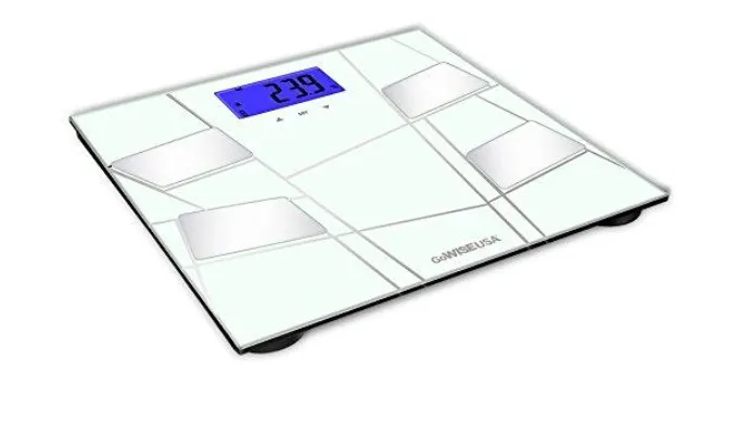 Geo Modern Body Fat Scale - Measures Body Fat, Body Water, Bone Mass & Muscle Mass - Ships Next Day!