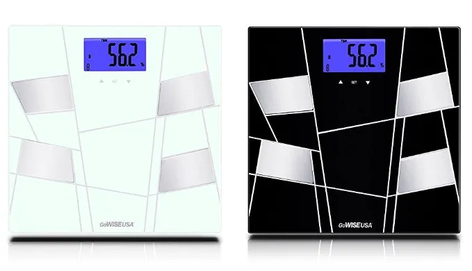 Geo Modern Body Fat Scale - Measures Body Fat, Body Water, Bone Mass & Muscle Mass - Ships Next Day!