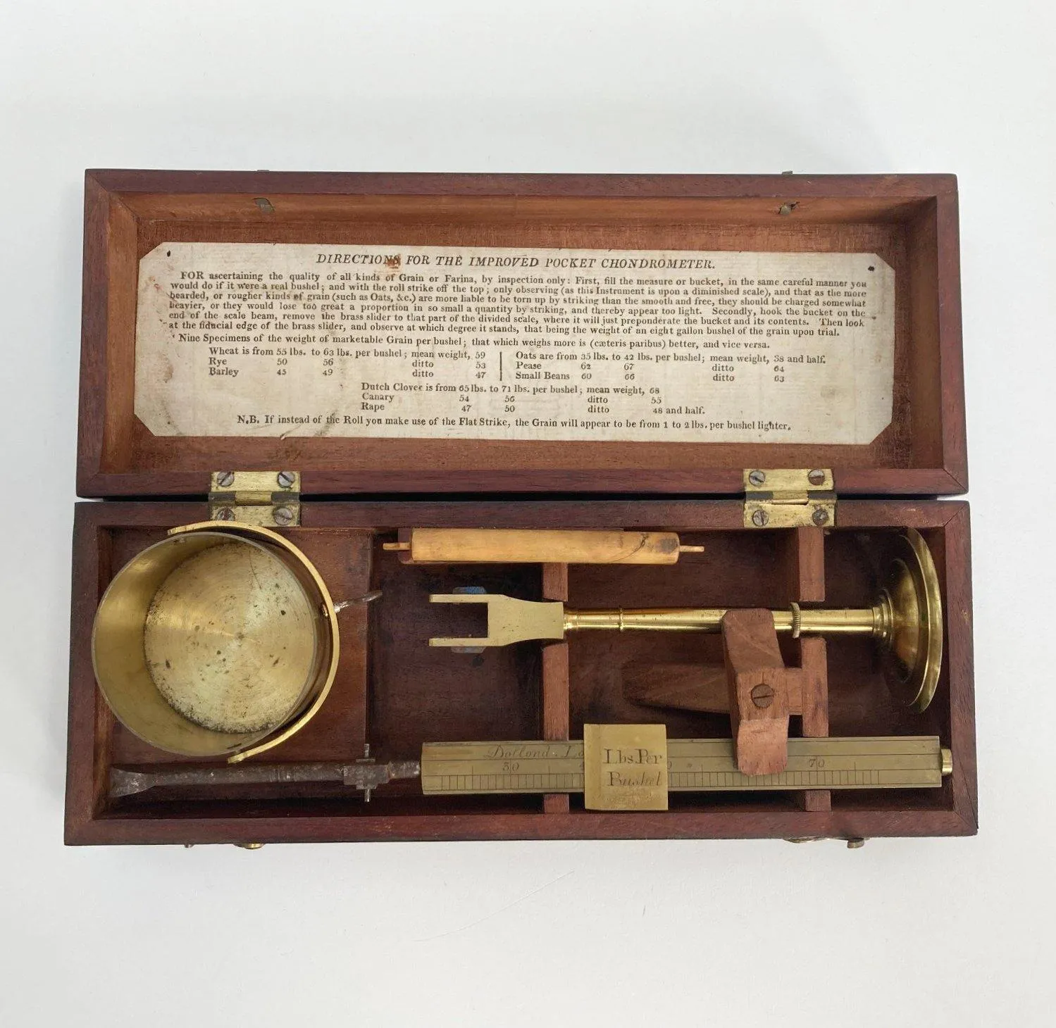 Georgian Chondrometer or Grain Scale by Dollond of London