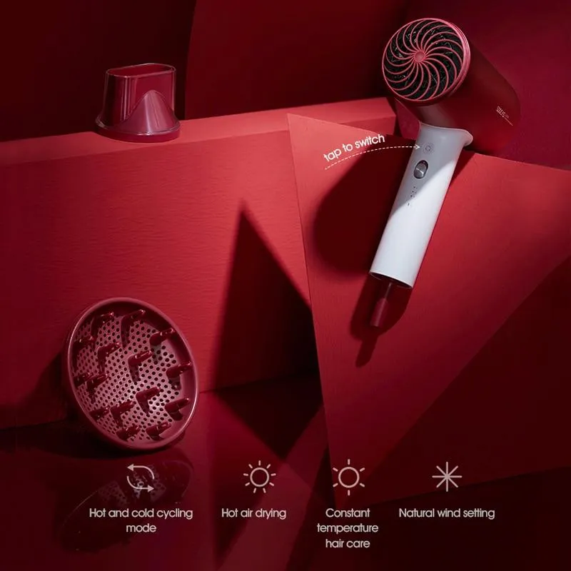 Hair Dryer 1800W Professional Blow Dryer Aluminum Alloy Powerful Electric Dryer Cold Hot Air Circulating