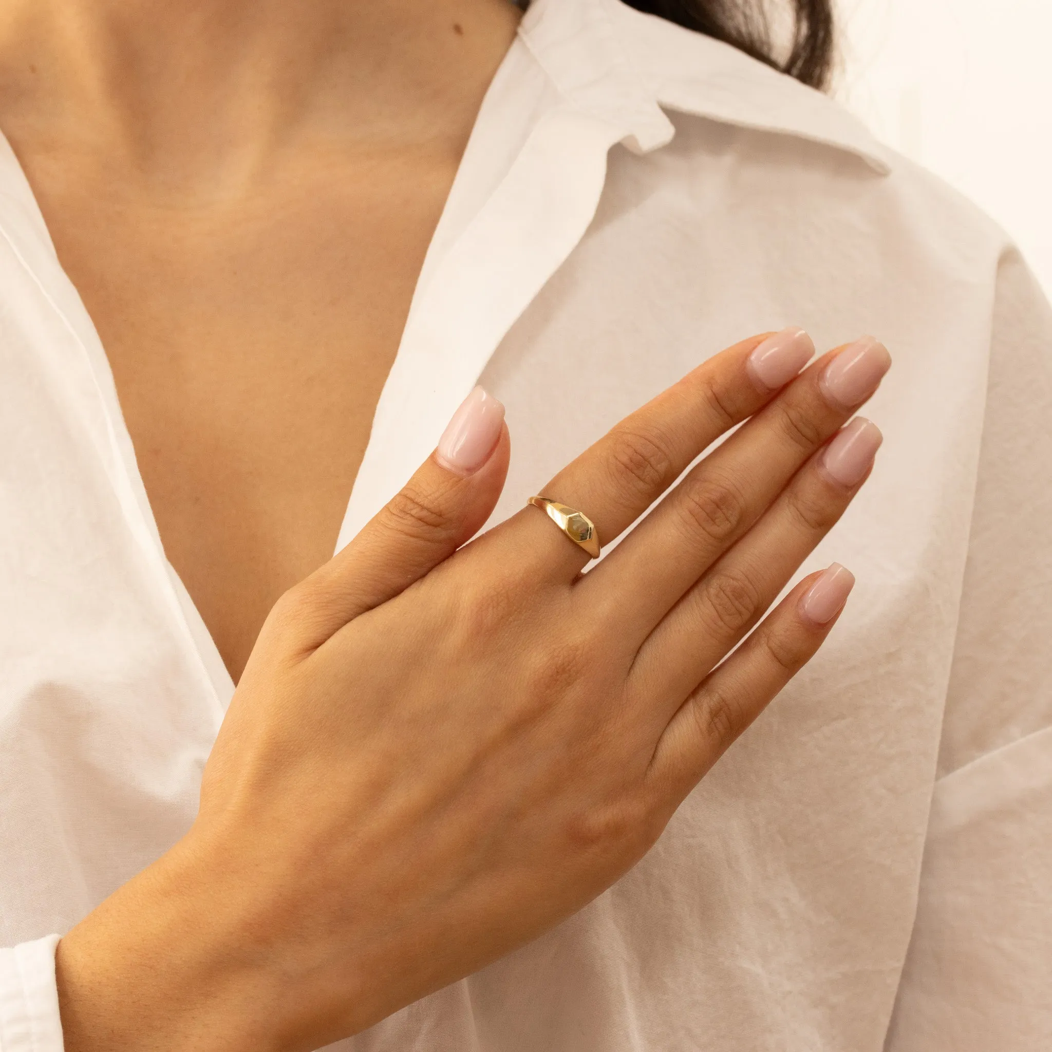 Hexagon Signet Ring