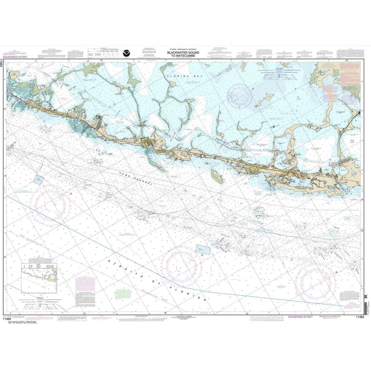 Historical NOAA Chart 11464: Intracoastal Waterway Blackwater Sound To Matecumbe