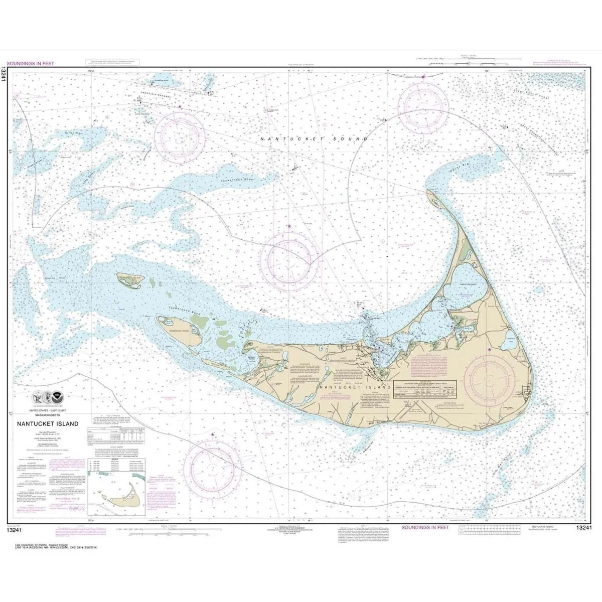 Historical NOAA Chart 13241: Nantucket Island