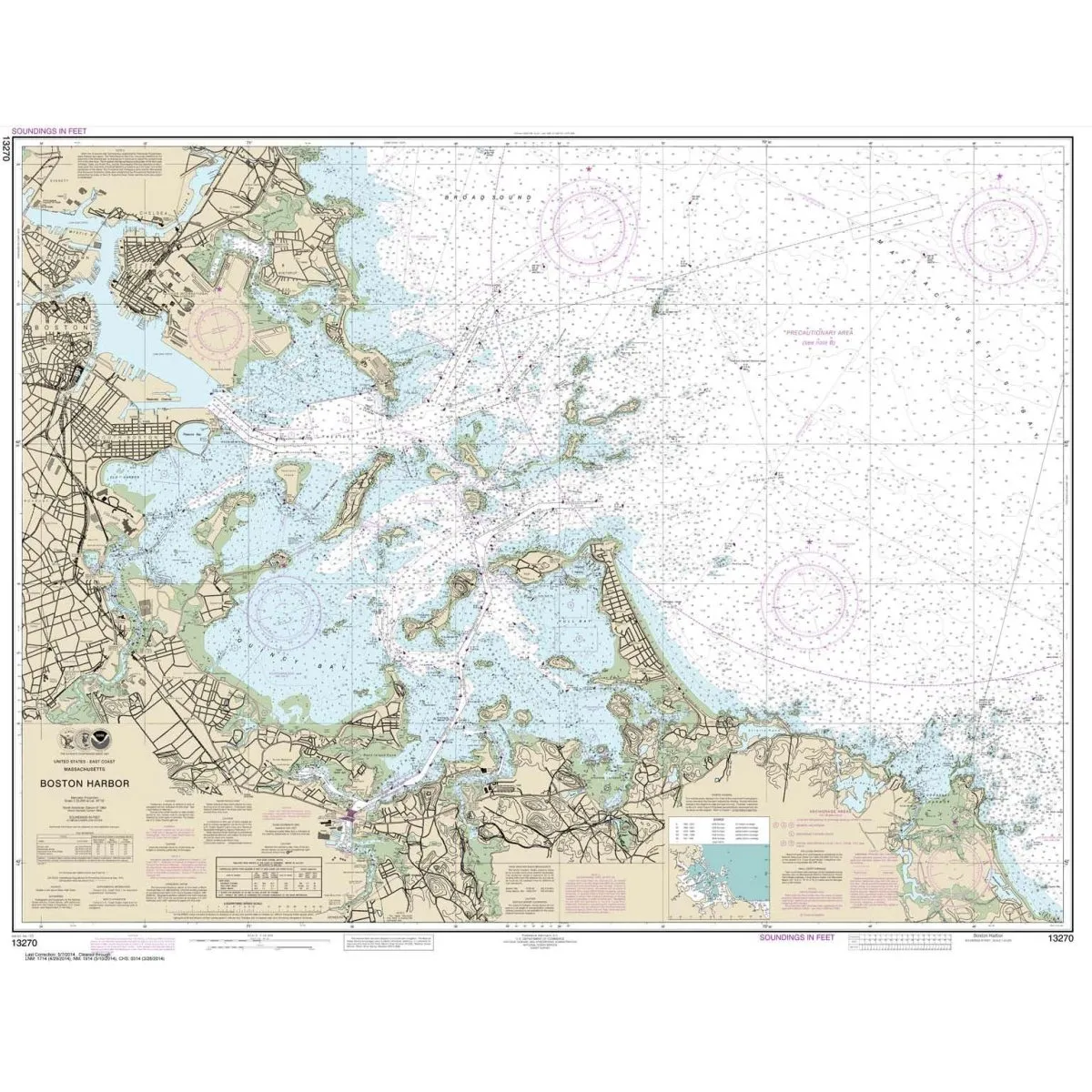 Historical NOAA Chart 13270: Boston Harbor