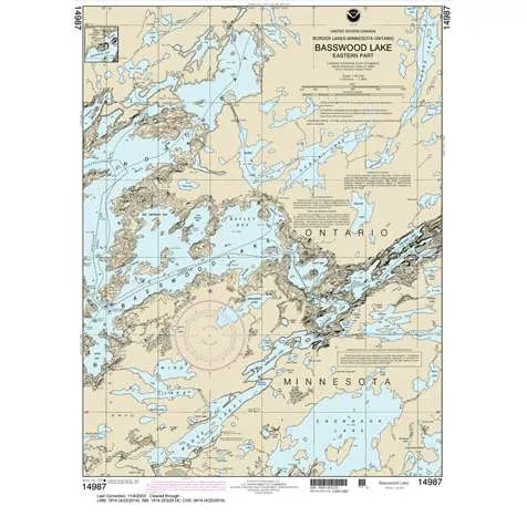 Historical NOAA Chart 14987: Basswood Lake: Eastern Part
