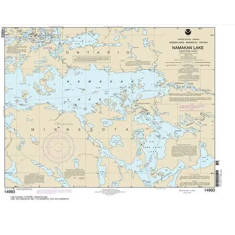 Historical NOAA Chart 14993: Namakan Lake: Eastern Part