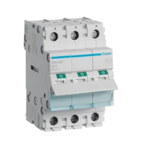 Isolator Switch Disconnector Hager RM 3Pole - 80A - SBN380N