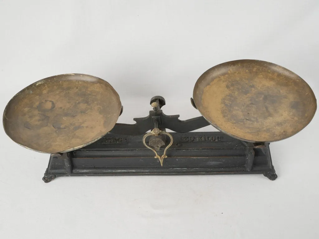 Large Antique Cast Iron Balance Scale 11¾"