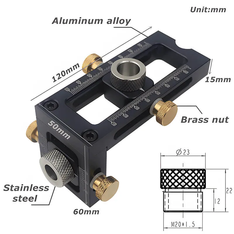 Levoite™ Universal Cross Dowel Flat Head Screw Jig