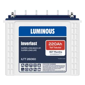 Luminous Inverlast Tubular Inverter Battery 220Ah ILTT26060