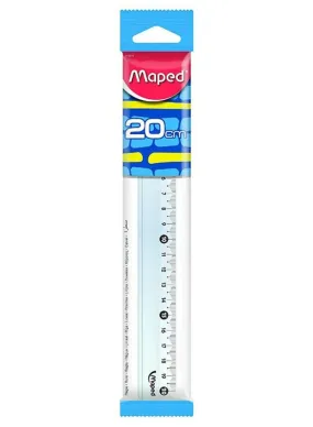 Maped Ruler 20cm Cristal Narrow Flat