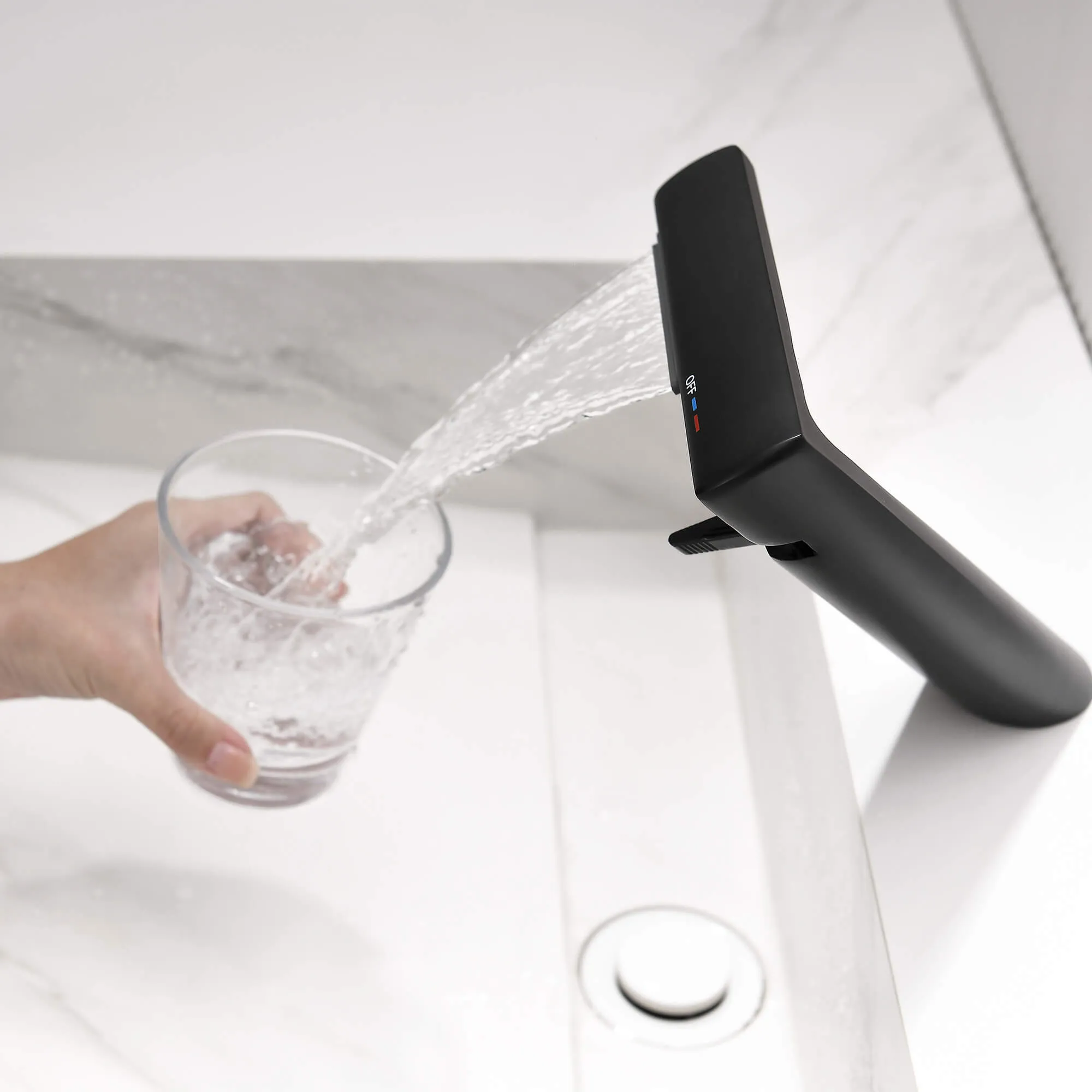 Modern Italian Single Hole Waterfall Faucet Solid Brass