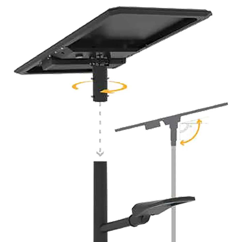 NATRON | Solar LED Street Light | 40 Watt | 7840 Lumens | 3000K-6000K | Parking Lot Light | Solar All in One Pro Street Light | 5 Years Warranty