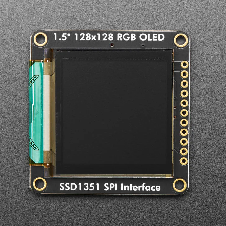 OLED Breakout Board - 16-bit Color 1.5" w/microSD holder - EYESPI Connector