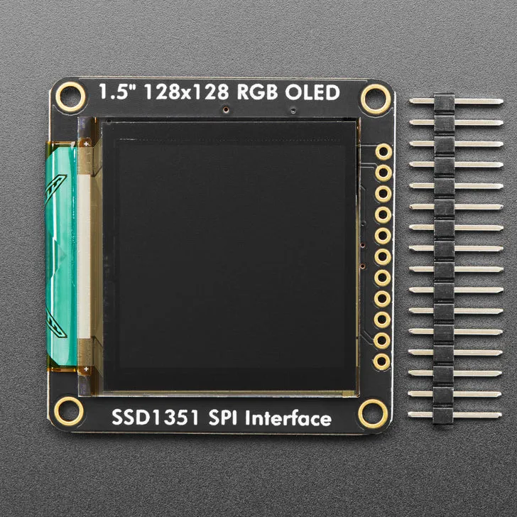 OLED Breakout Board - 16-bit Color 1.5" w/microSD holder - EYESPI Connector