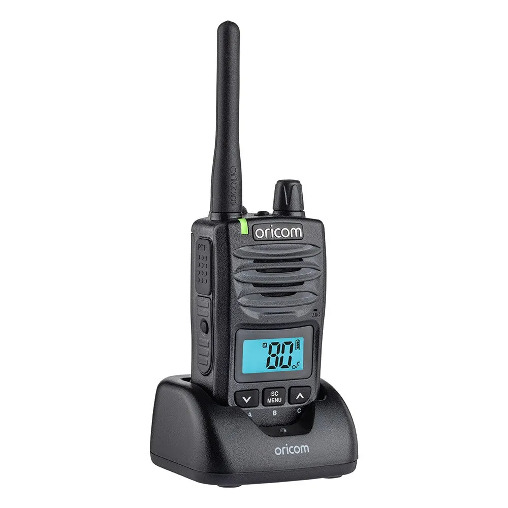 Oricom DTX600 5 Watt IP67 Waterproof Handheld UHF CB Radio - Black