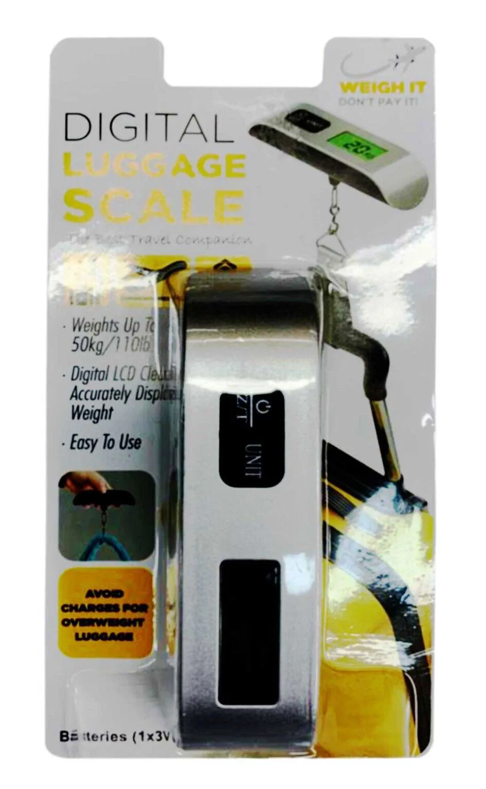 Portable Travel LCD Digital Hanging Luggage Scale Electronic Weight 110lb / 50kg
