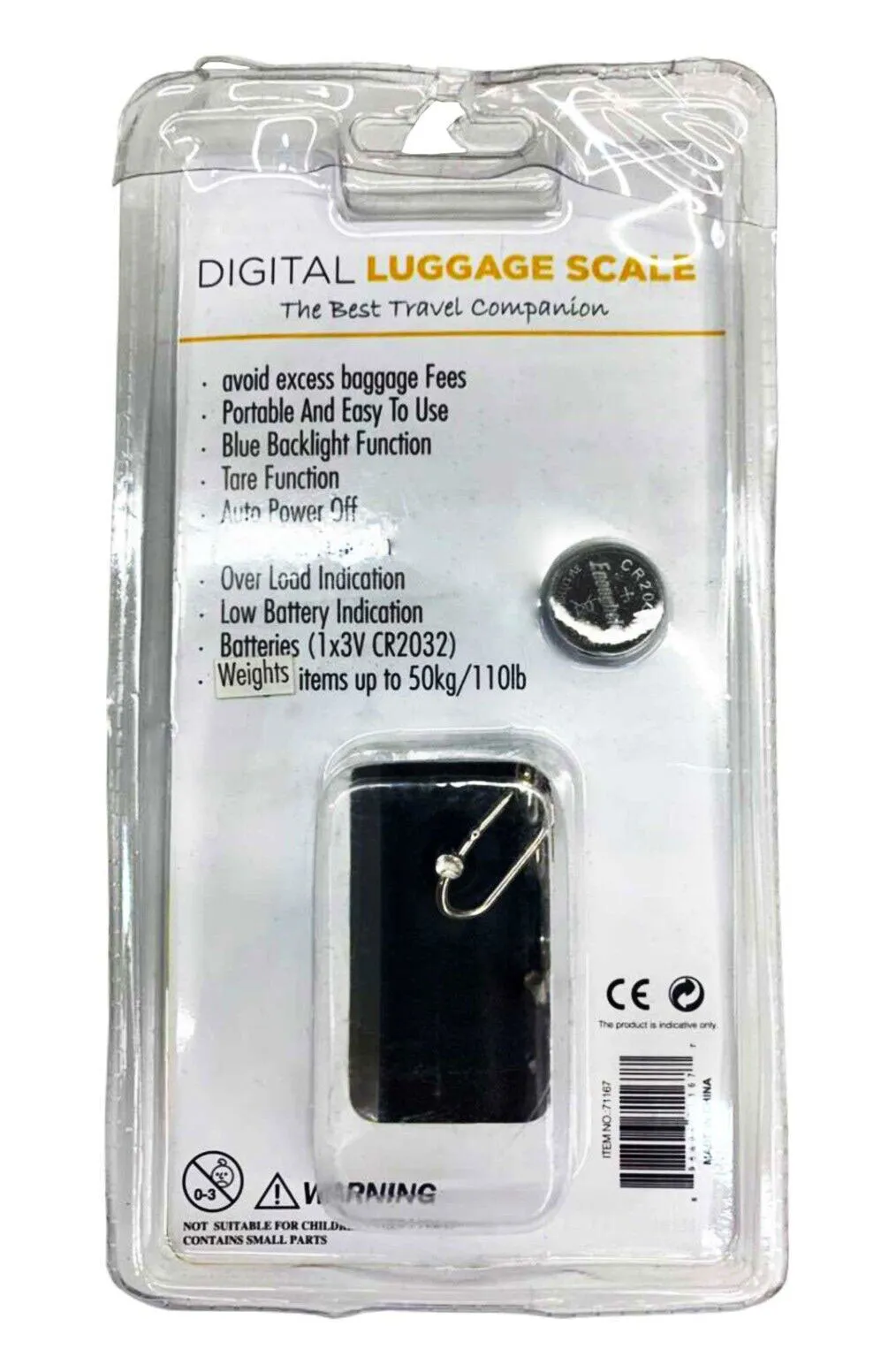 Portable Travel LCD Digital Hanging Luggage Scale Electronic Weight 110lb / 50kg