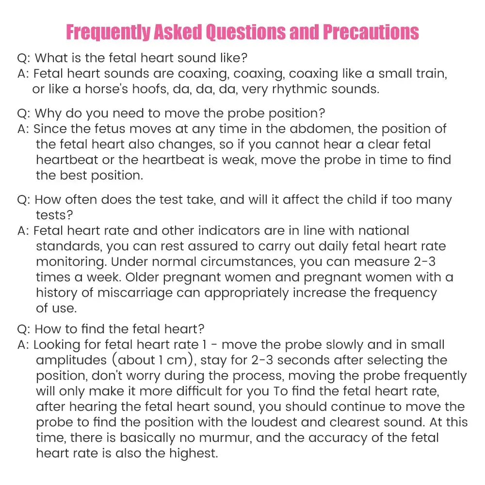 Pregnant Ultrasound Baby Heart Rate Detector