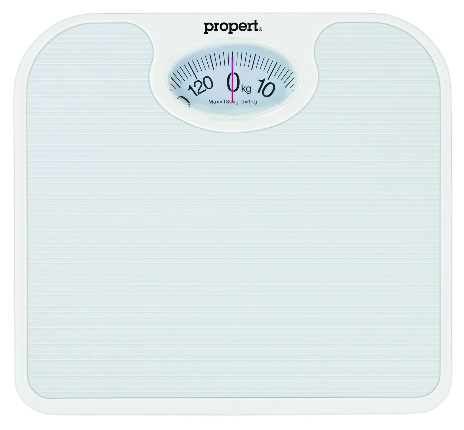 Propert 130kg Mechanical Bathroom Scales Weight Checker Kilo Stone - White