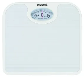 Propert 130kg Mechanical Bathroom Scales Weight Checker Kilo Stone - White