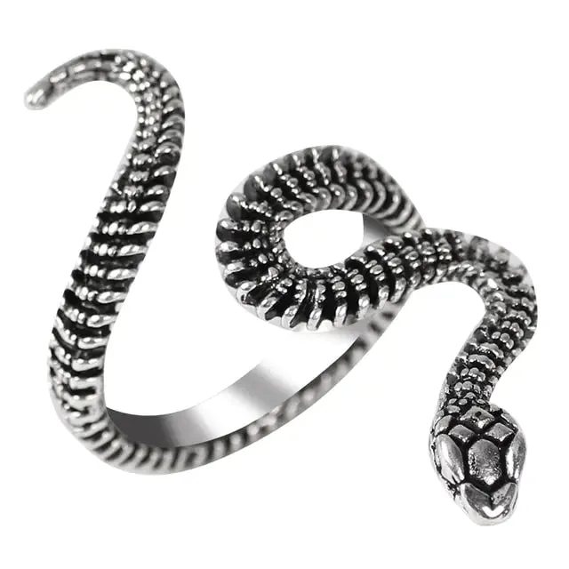 Punk Goth Snake Ring