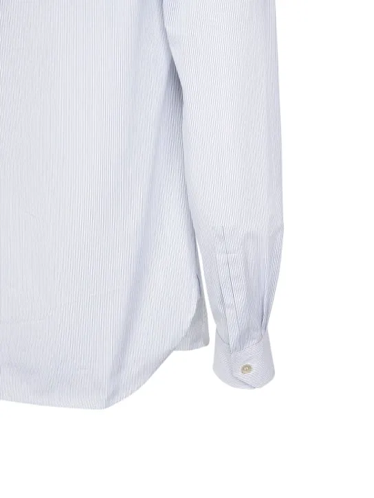 Saint Laurent   Embroidered striped cotton shirt 