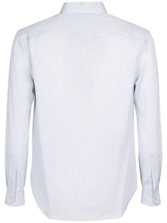 Saint Laurent   Embroidered striped cotton shirt 