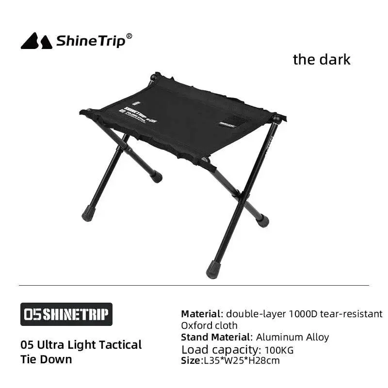 ShineTrip Outdoor Chair Aluminum Alloy Ultra Light Portable Mazha Folding Camping Chair Fishing Chair Small Bench