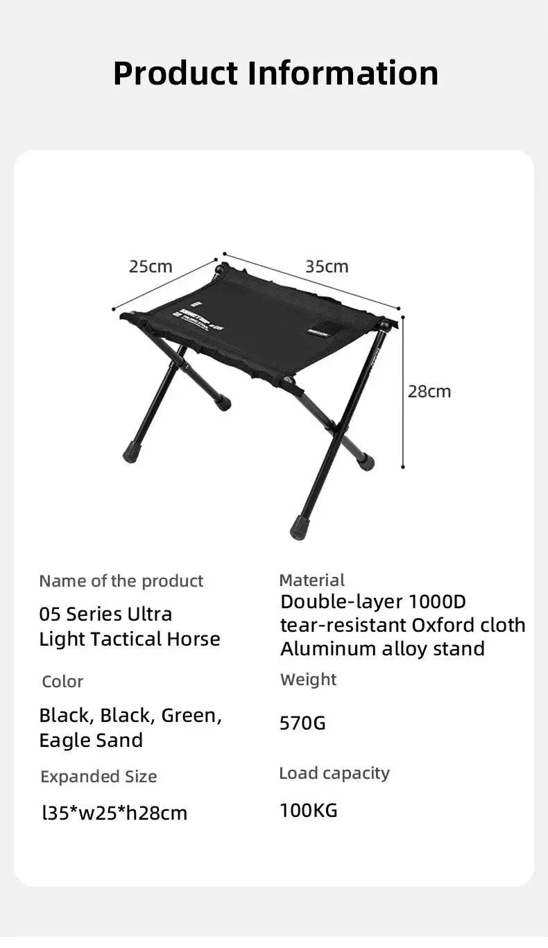 ShineTrip Outdoor Chair Aluminum Alloy Ultra Light Portable Mazha Folding Camping Chair Fishing Chair Small Bench