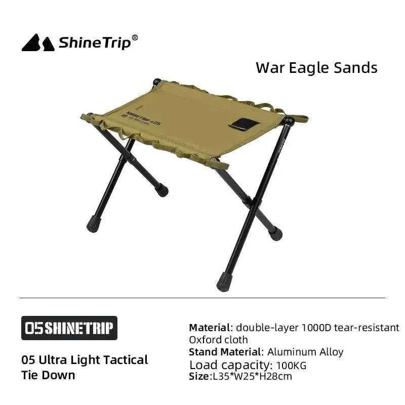 ShineTrip Outdoor Chair Aluminum Alloy Ultra Light Portable Mazha Folding Camping Chair Fishing Chair Small Bench