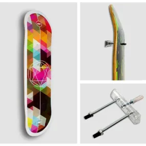 Sk8ology Skateboard Longboard Deck Display Wall Bracket With Drill Bit