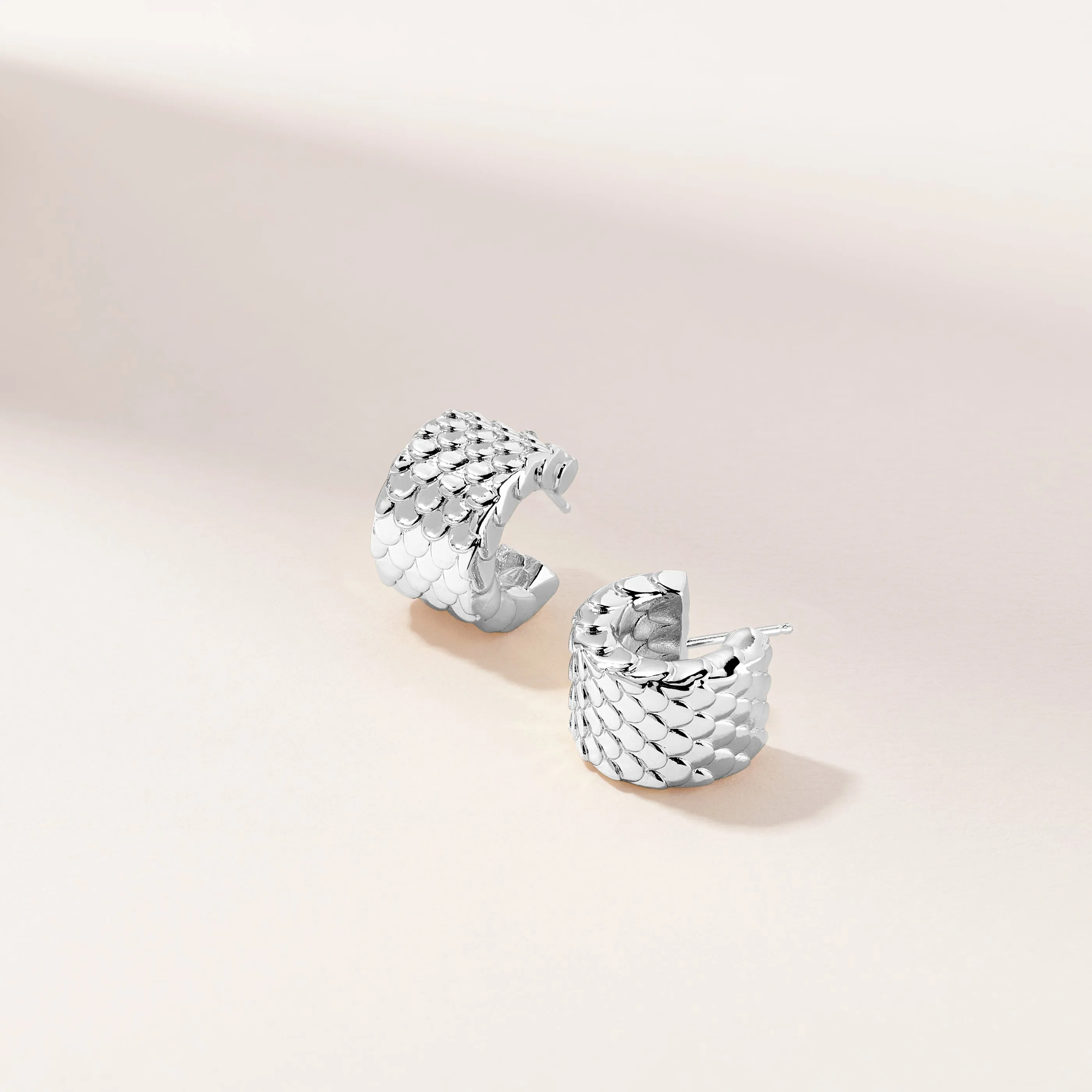 Snake Skin Huggie Earring