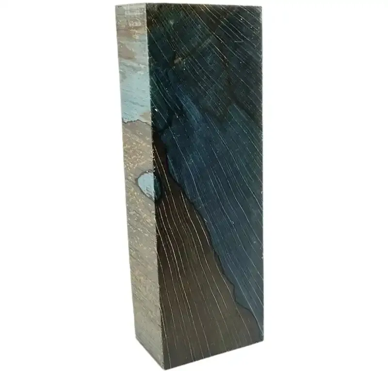 Spalted Beech- BLUE/GREY- Stabilized & Dyed Wood by Raffir