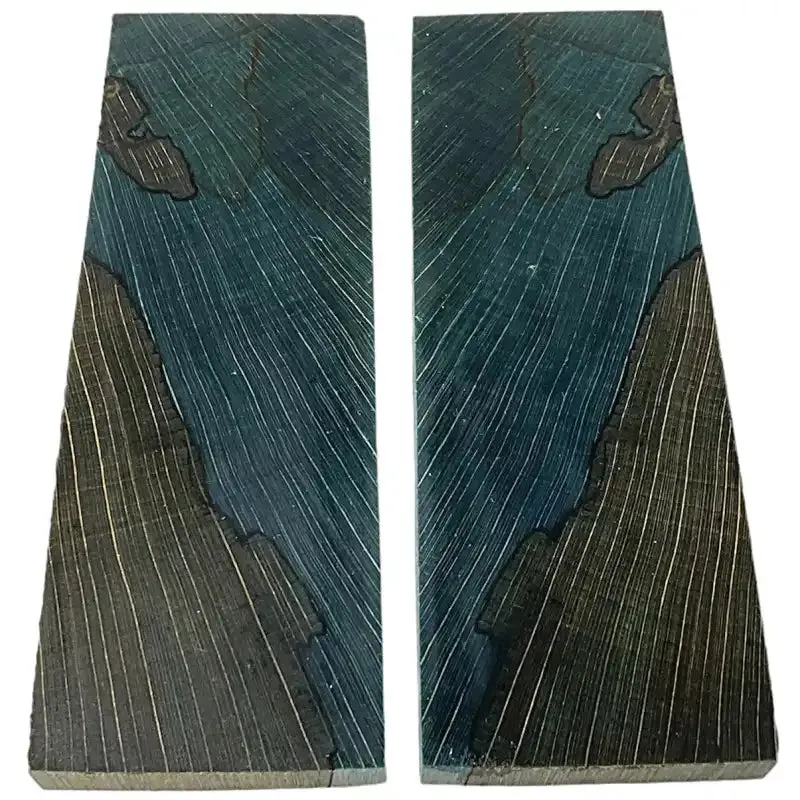 Spalted Beech- BLUE/GREY- Stabilized & Dyed Wood by Raffir