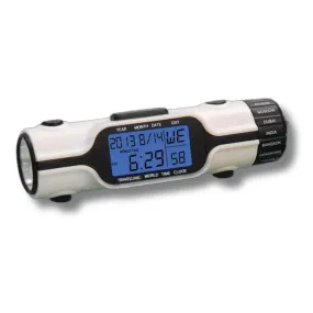T11 – Round World Time Clock With Torch (Backlit)