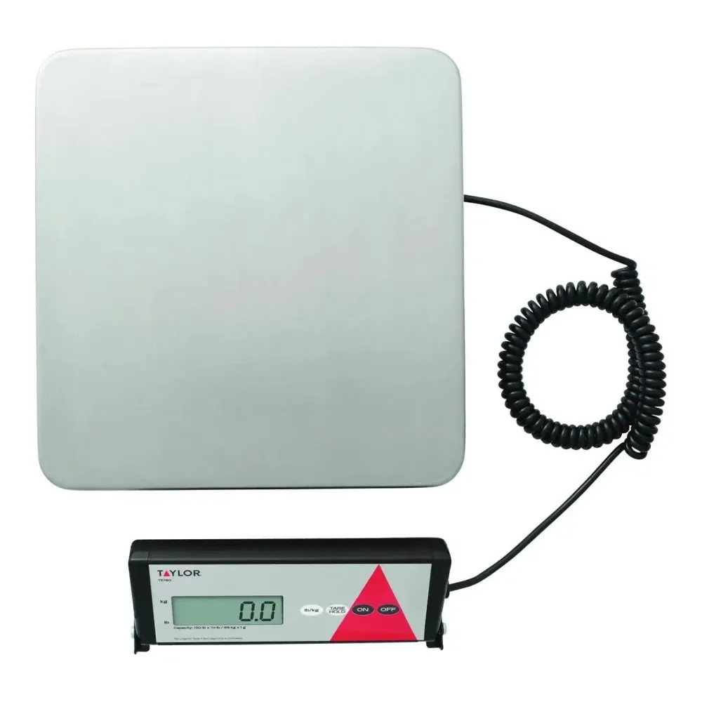 Taylor TE150 150 lb. Stainless Steel Platform Digital Receiving Scale