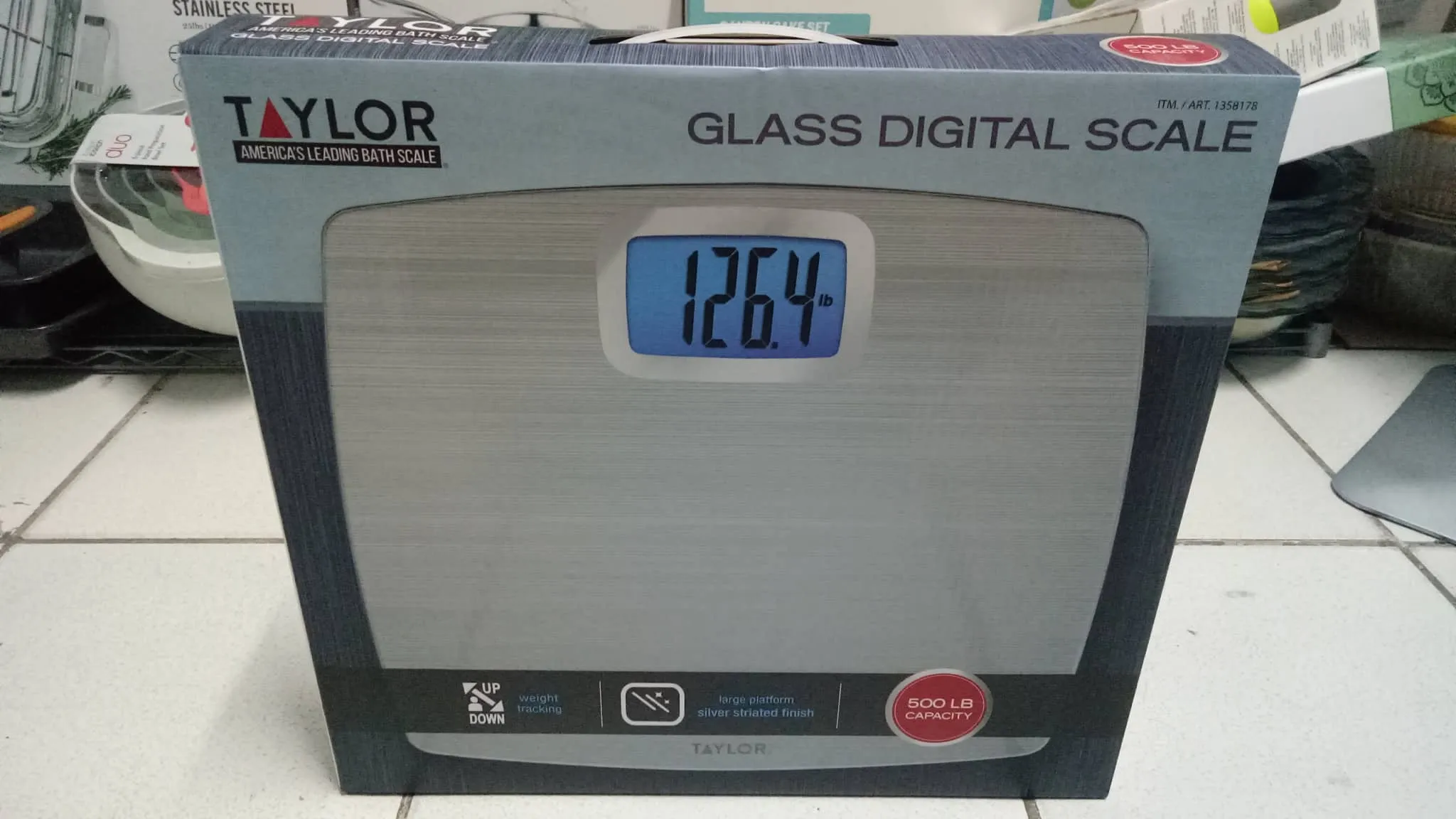 Taylor Weight Tracking Body Scale (Glass digital) - BLACK