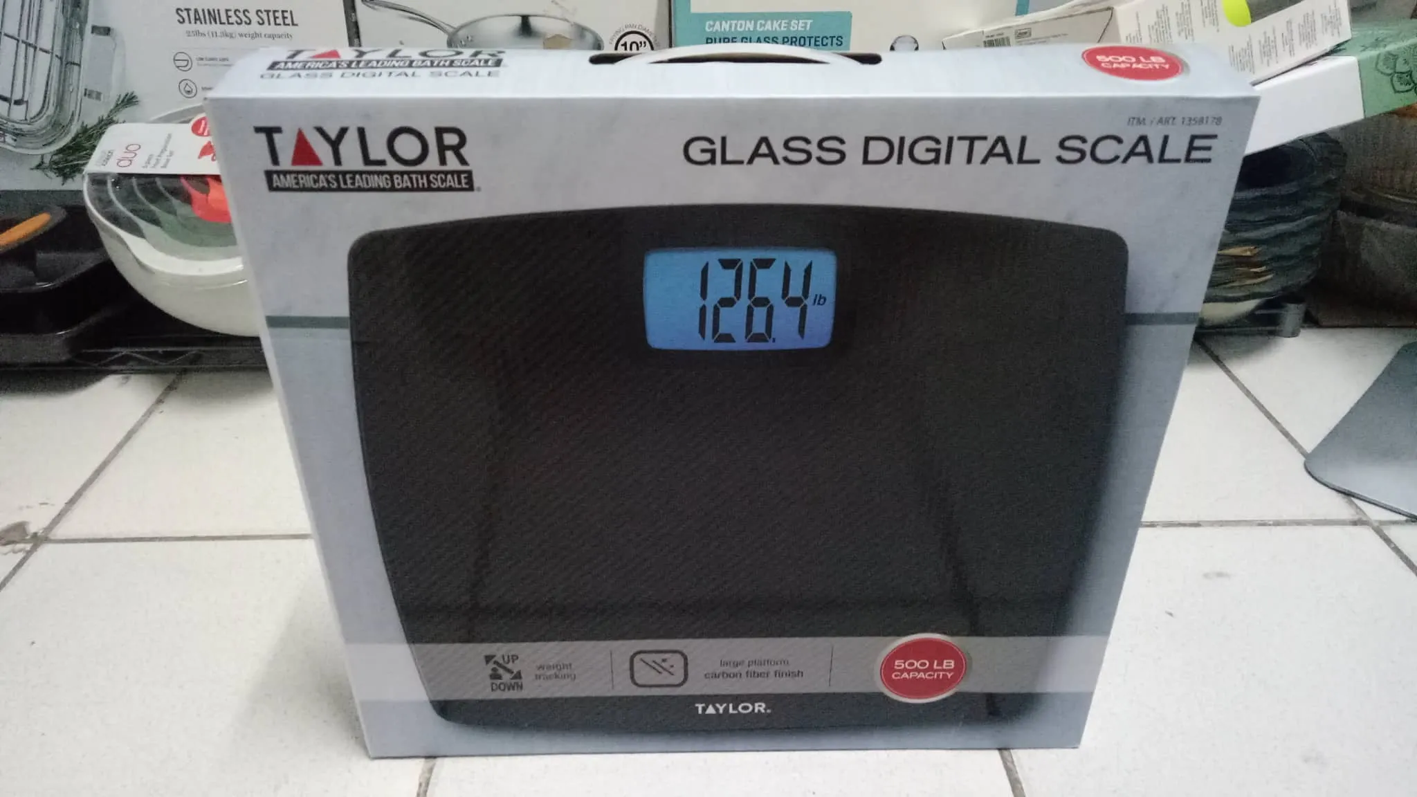 Taylor Weight Tracking Body Scale (Glass digital) - BLACK